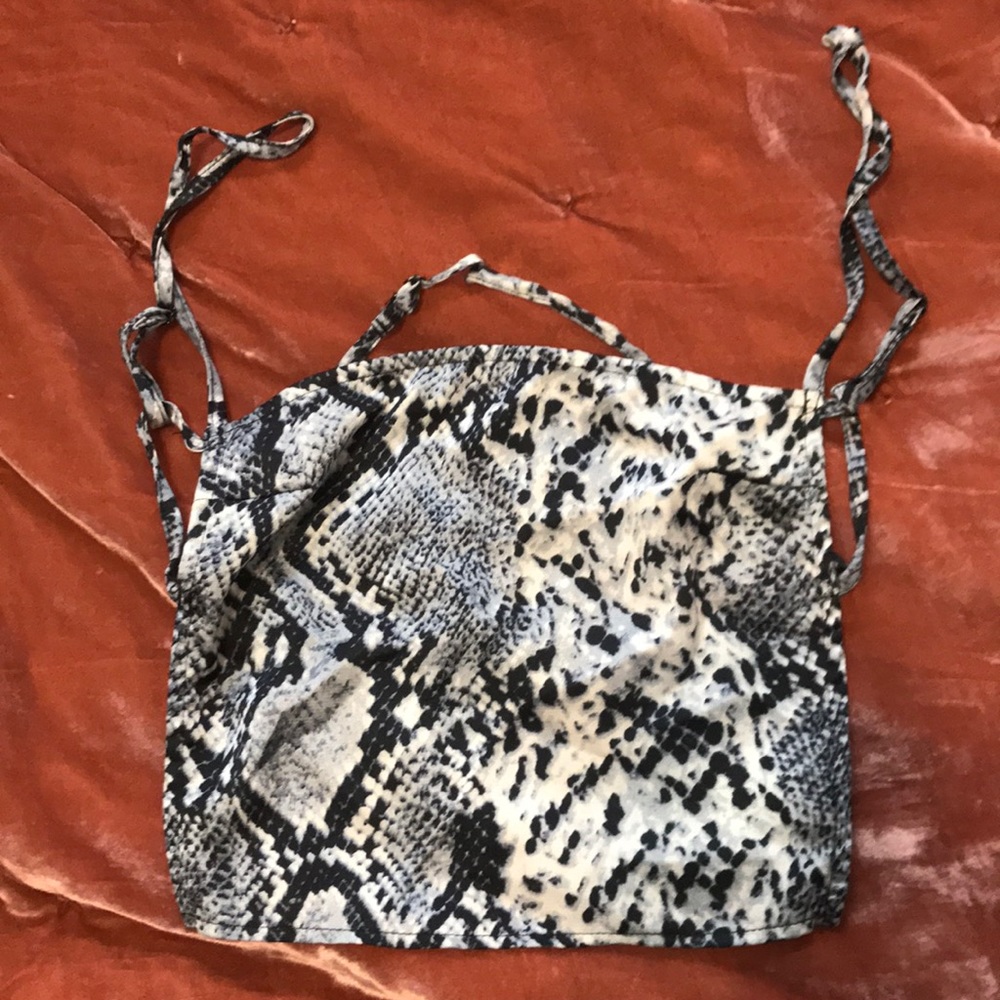Snakeskin crop top